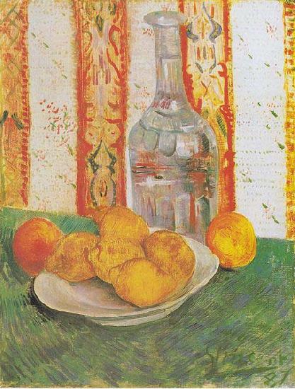 Vincent Van Gogh Still Life with Bottle and Lemons on a Plate